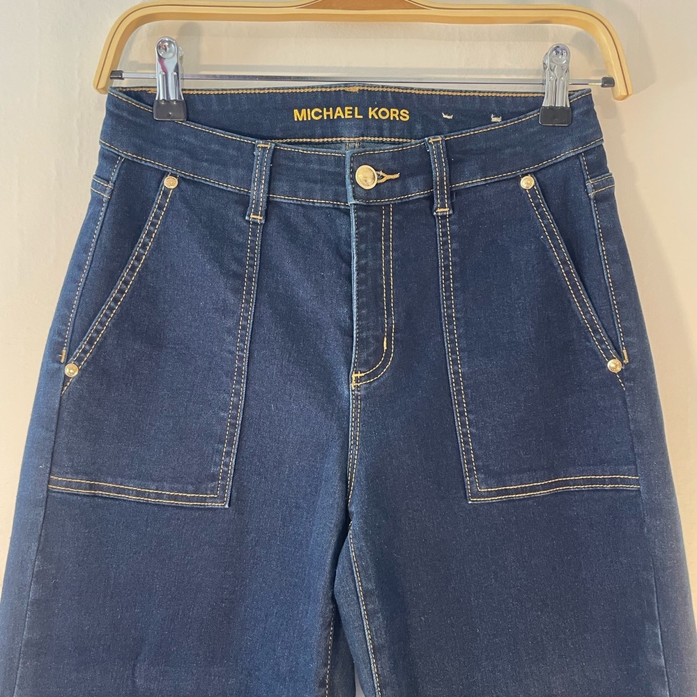 Michael Kors‎ Dark Blue wide Leg Jeans - Picture 4 of 9